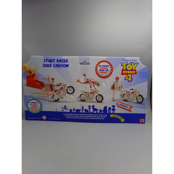 Toy Story 4 Stunt Racer Duke Caboom Launcher Motorcycle Disney Pixar Mattel NEW - Picture 3 of 4